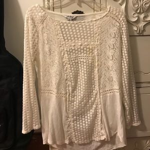 Lucky Brand Sheer Longsleeve Top